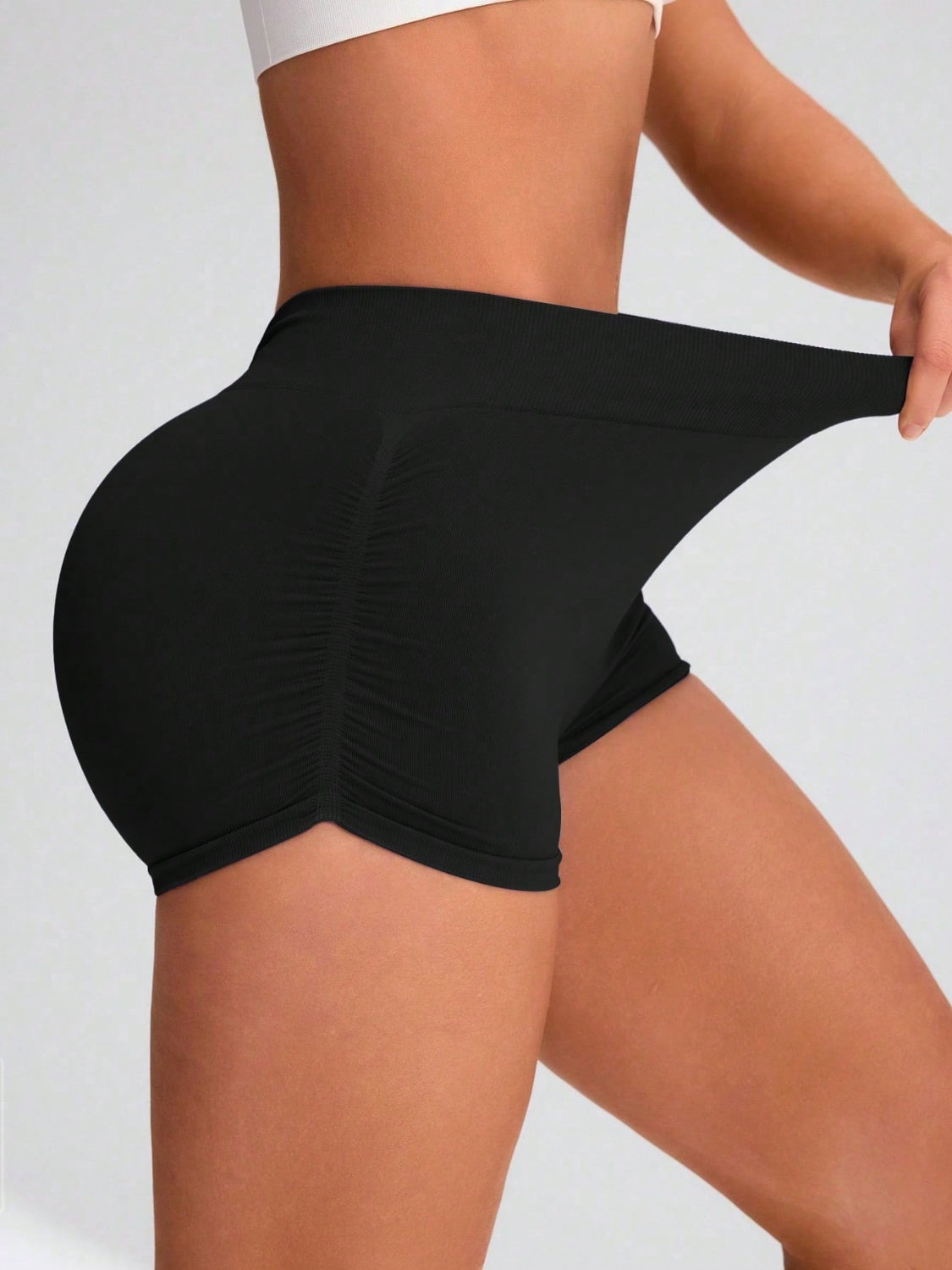 Elastic Waist Active Shorts-Bella Boutique Collective