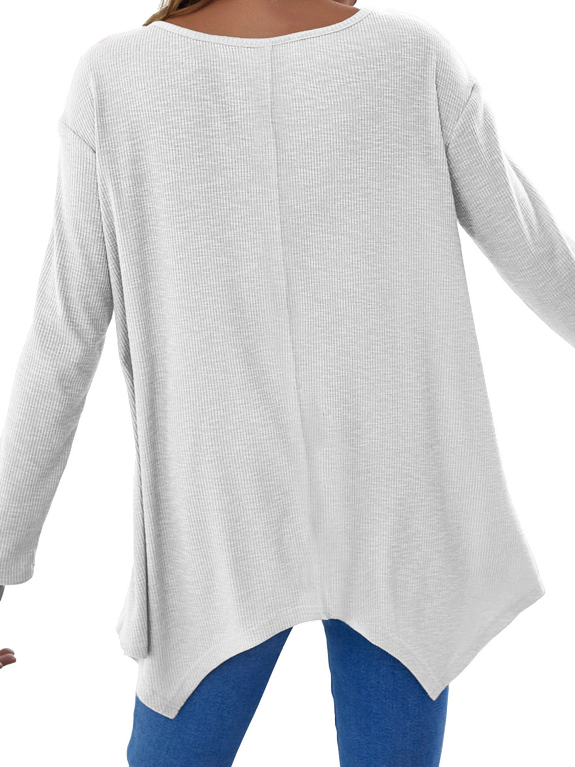 Full Size V-Neck Long Sleeve T-Shirt-Bella Boutique Collective