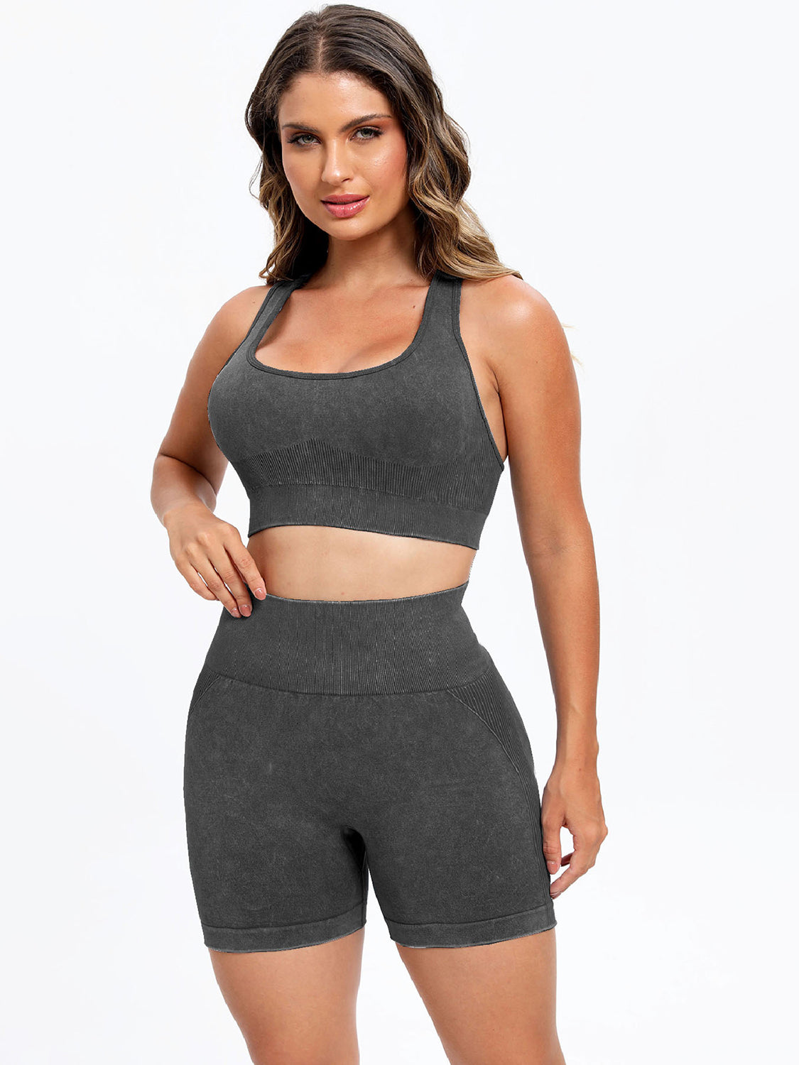 Scoop Neck Wide Strap Top and Shorts Active Set-Bella Boutique Collective