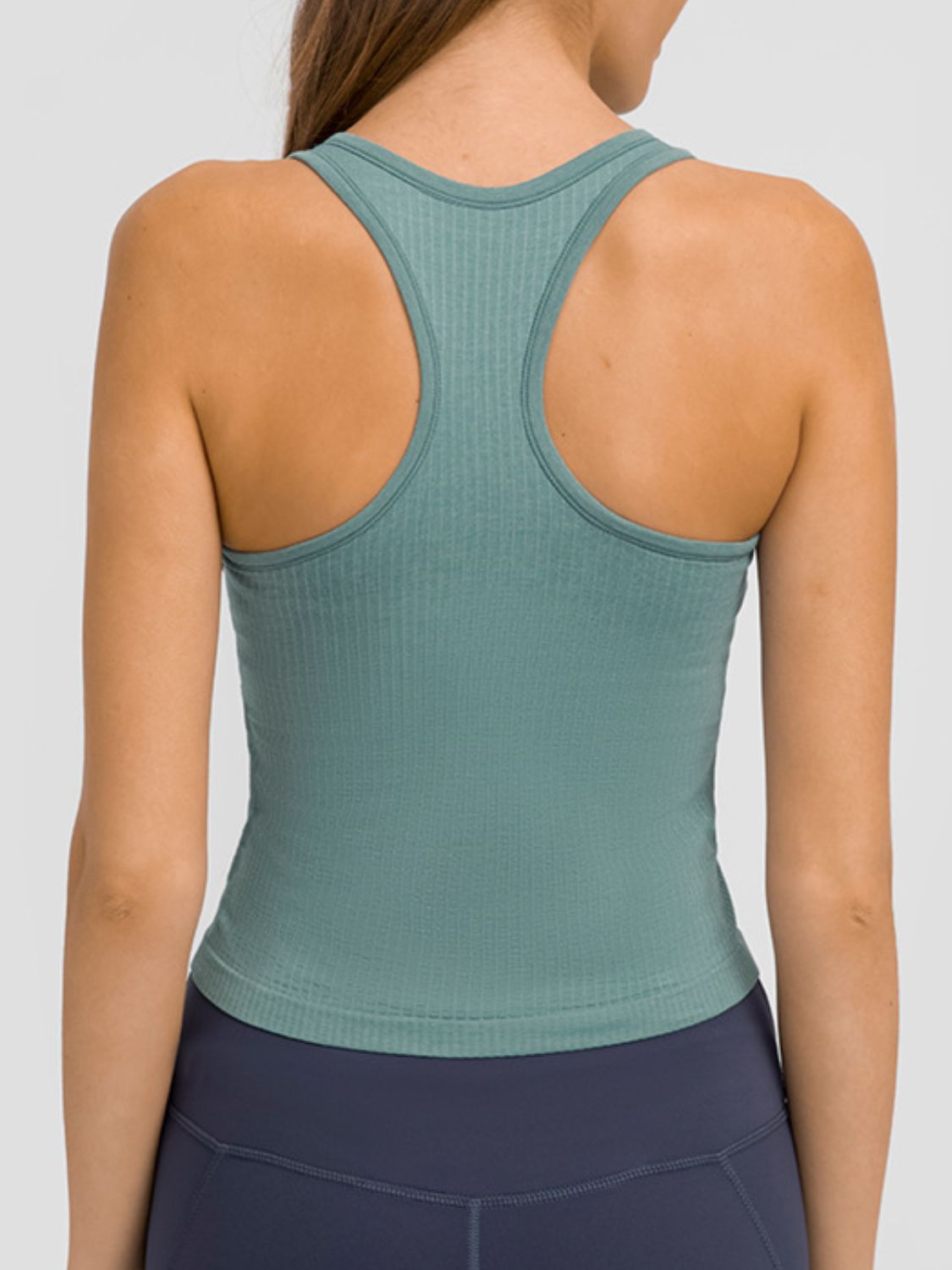 Millennia Round Neck Racerback Active Tank-Bella Boutique Collective