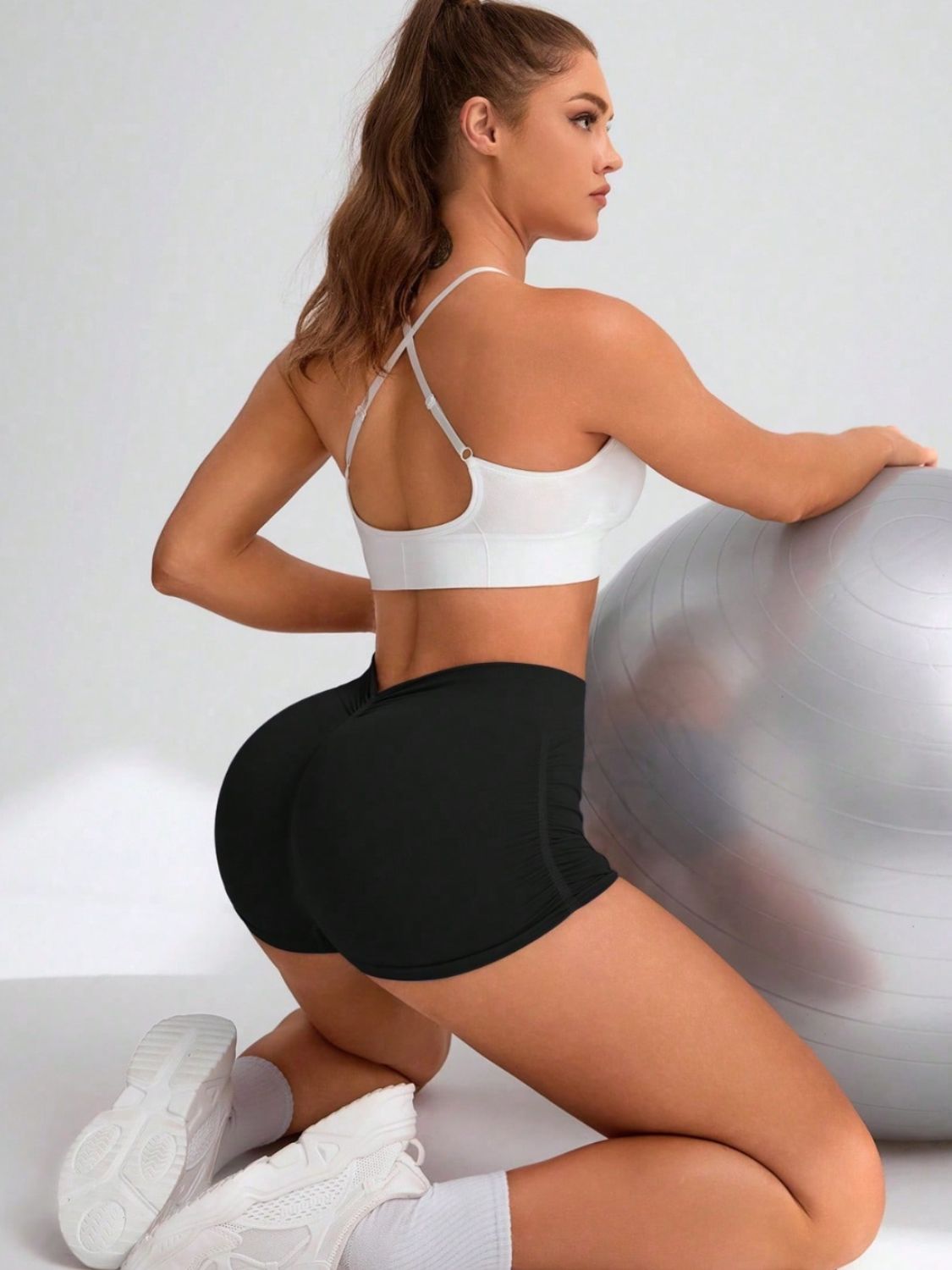 Elastic Waist Active Shorts-Bella Boutique Collective