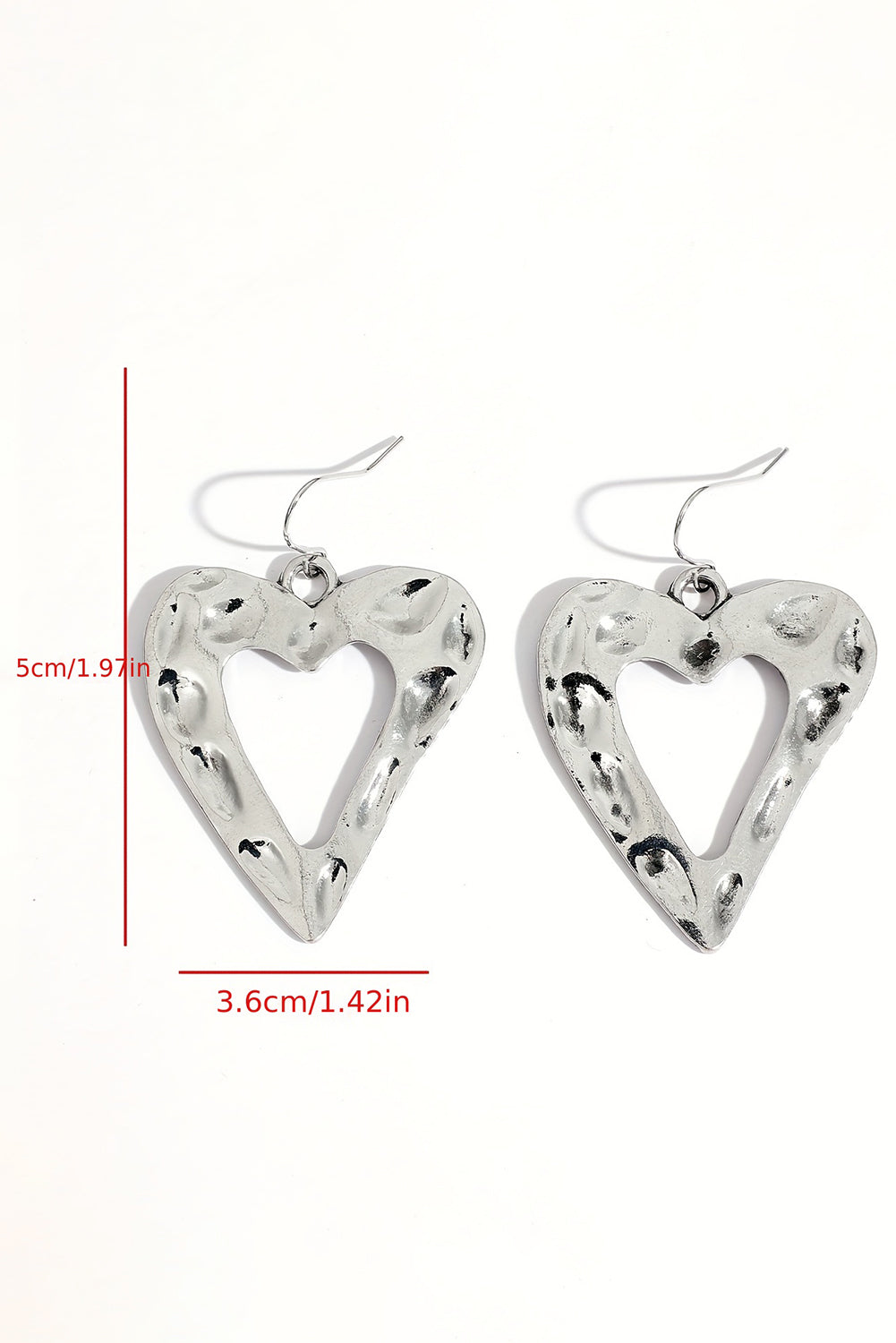 White Valentine Hollowed Heart Shape Earrings-Bella Boutique Collective