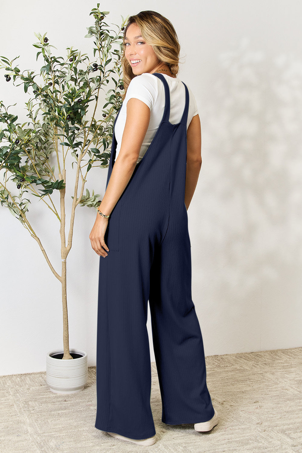 Double Take Full Size Wide Strap Overall with Pockets-Bella Boutique Collective
