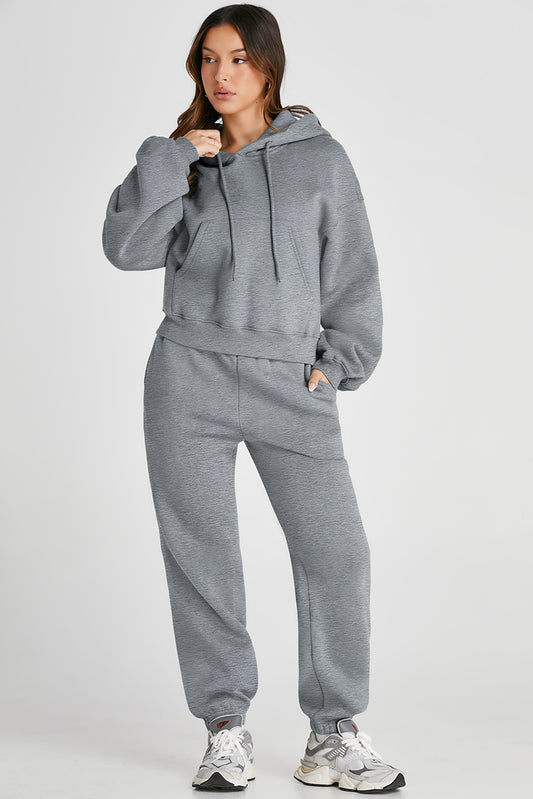 Dropped Shoulder Hooded Top and Pants Active Set-Bella Boutique Collective