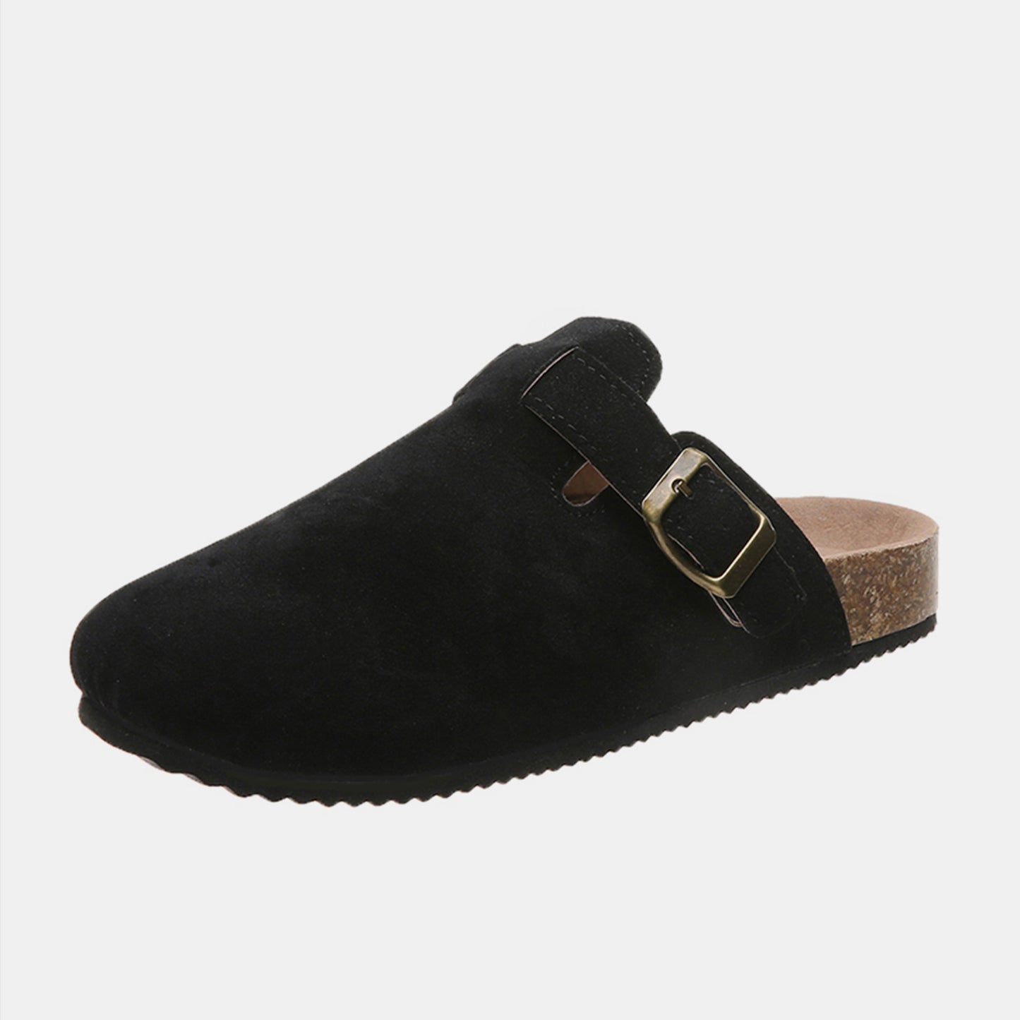 Suede Closed Toe Buckle Slide-Bella Boutique Collective