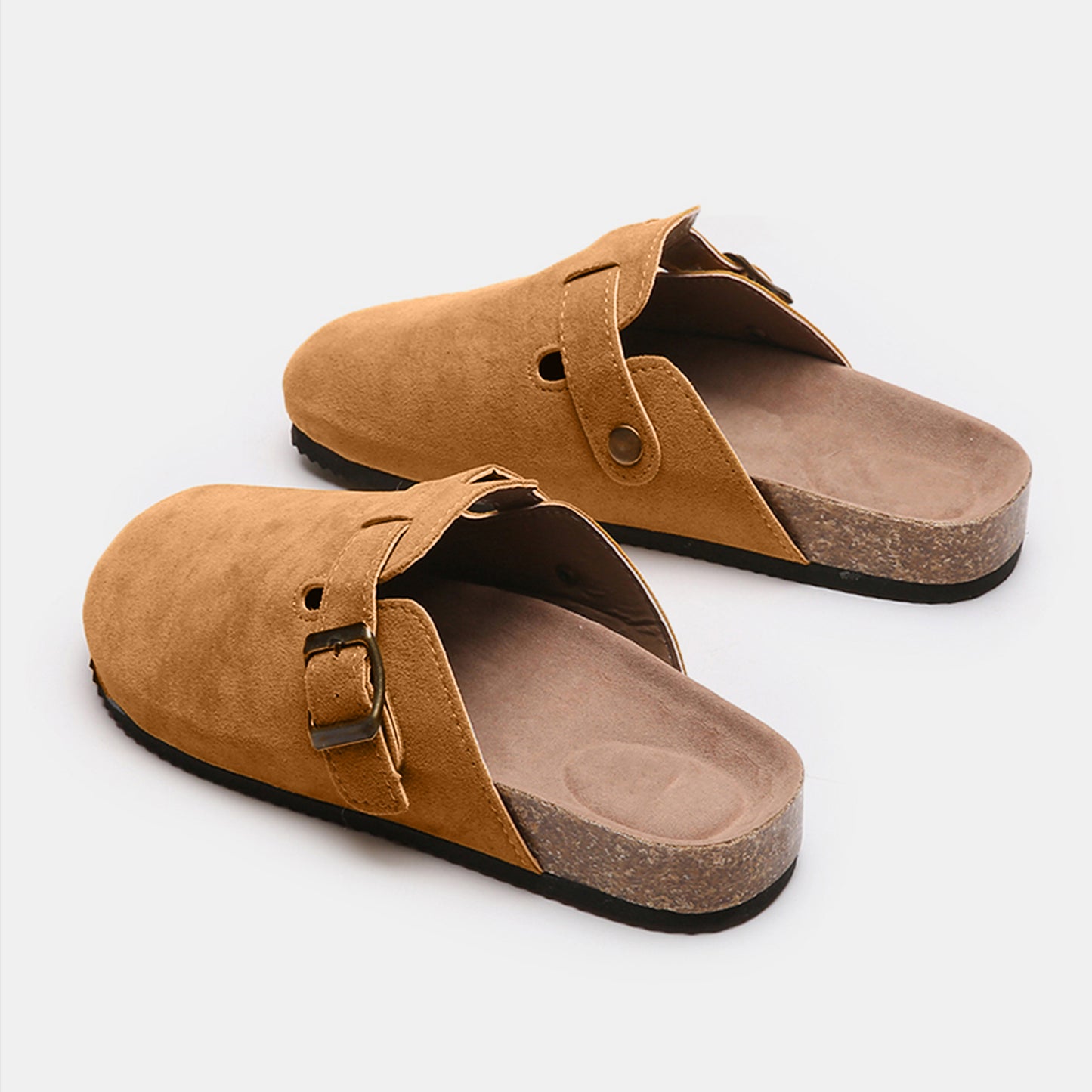 Suede Closed Toe Buckle Slide-Bella Boutique Collective
