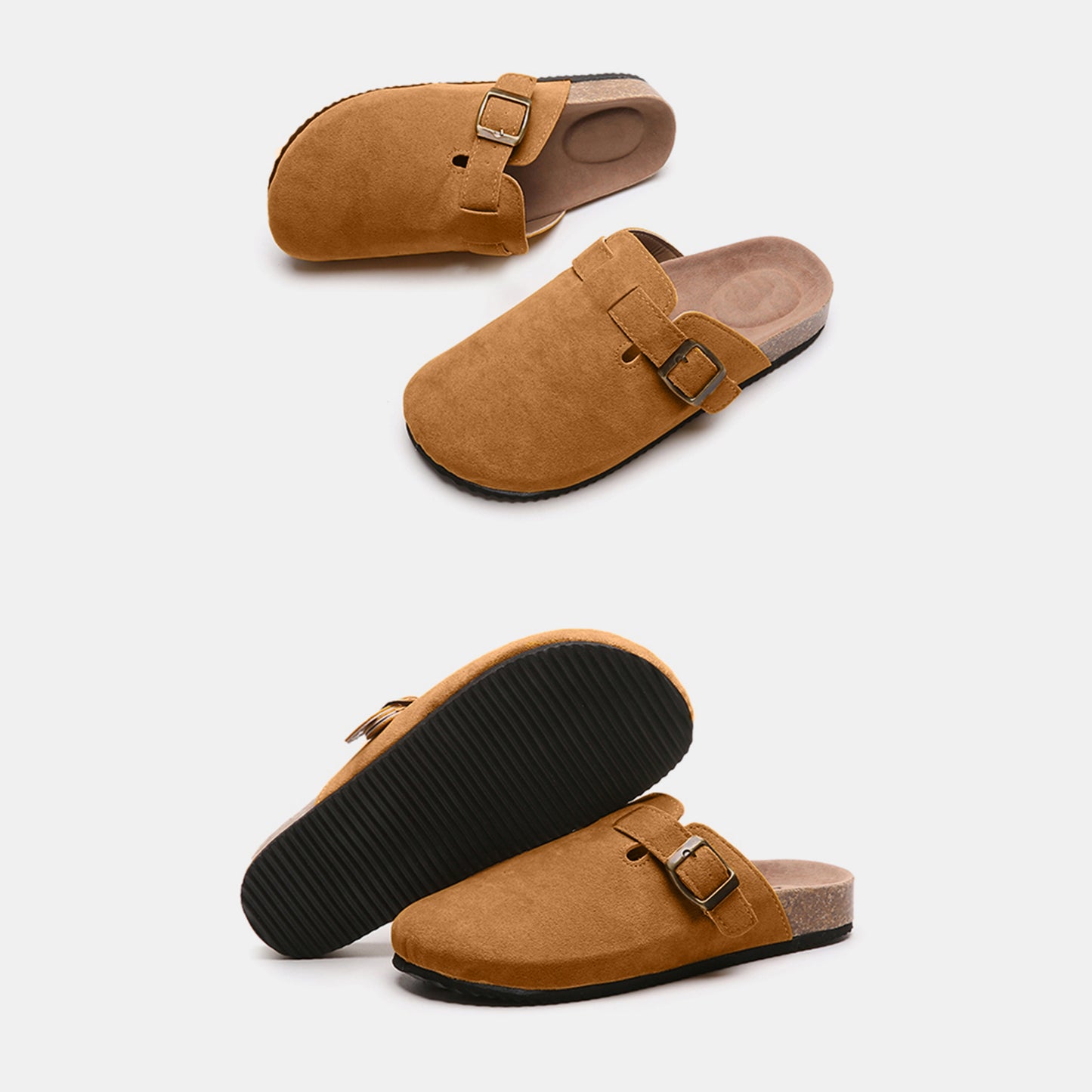 Suede Closed Toe Buckle Slide-Bella Boutique Collective