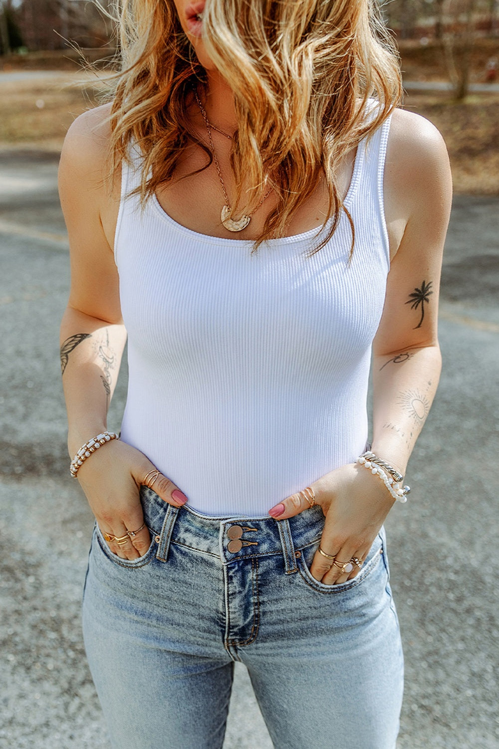 Scoop Neck Sleeveless Bodysuit-Bella Boutique Collective