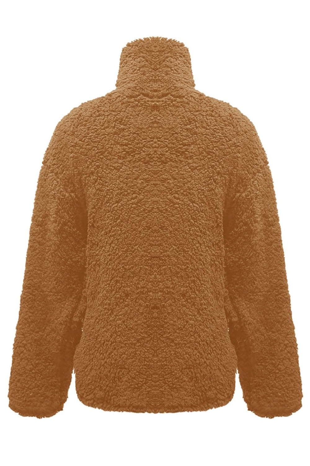 Fuzzy Turtleneck Long Sleeve Sweatshirt-Bella Boutique Collective
