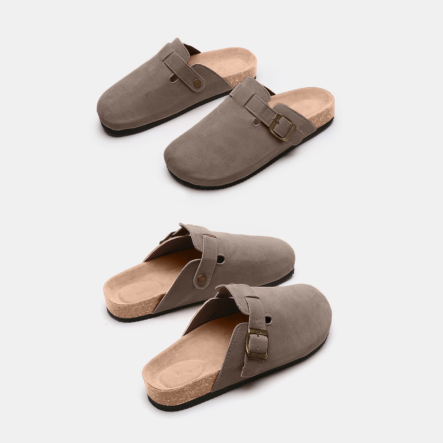 Suede Closed Toe Buckle Slide-Bella Boutique Collective