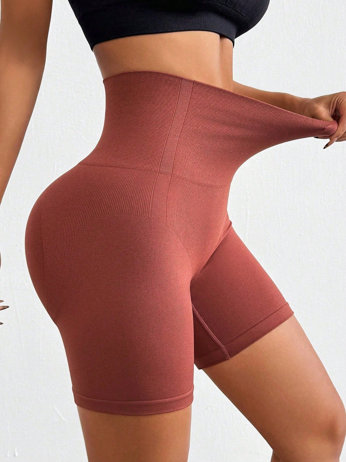 Seamless High Waist Active Shorts-Bella Boutique Collective
