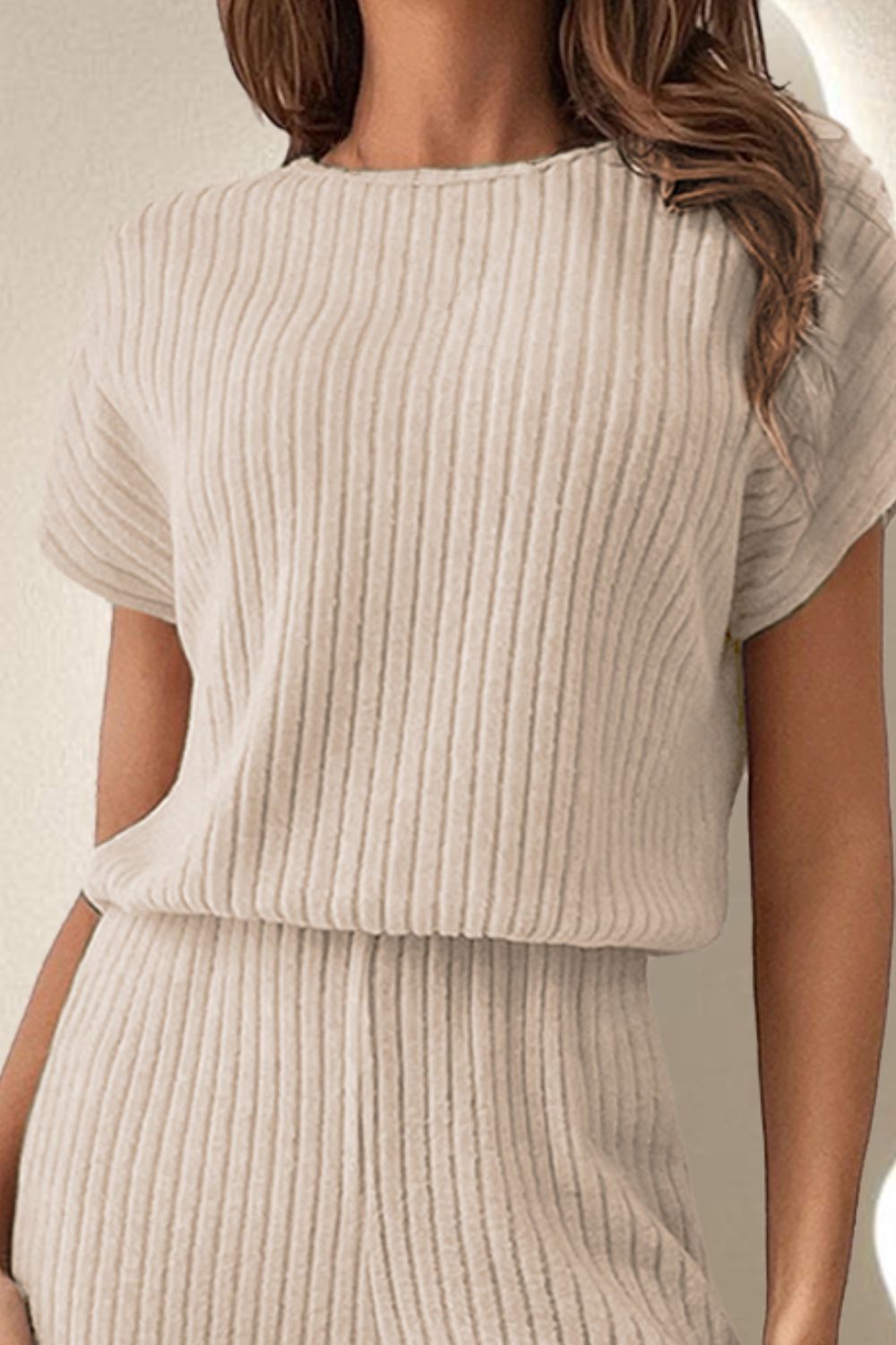 Round Neck Short Sleeve Jumpsuit-Bella Boutique Collective
