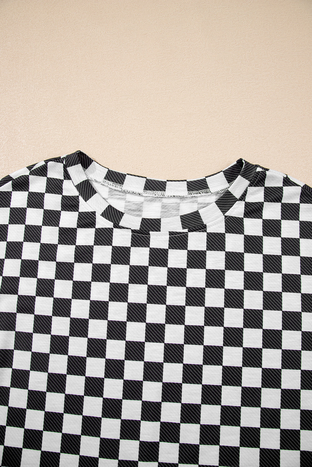 Black Checkerboard T Shirt and High Waist Skorts 2 Piece Outfit-Bella Boutique Collective
