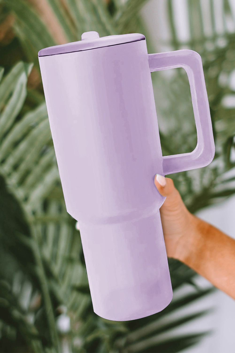 Orchid Petal Frosted Stainless Handle Large Vacuum Cup with Straw 40oz-Bella Boutique Collective
