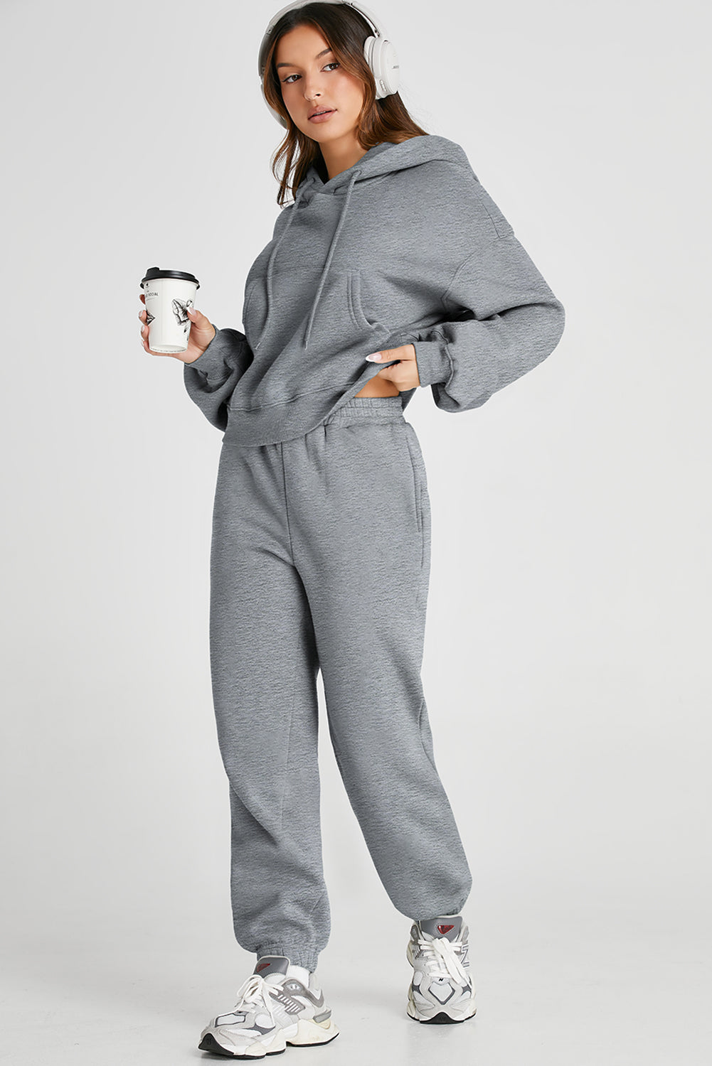 Dropped Shoulder Hooded Top and Pants Active Set-Bella Boutique Collective