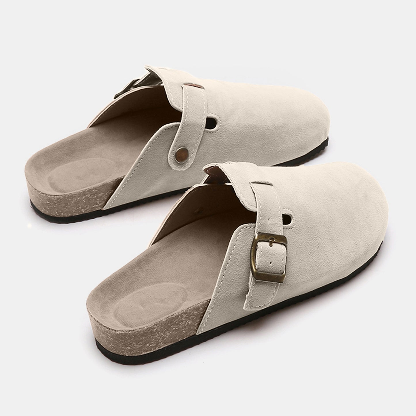 Suede Closed Toe Buckle Slide-Bella Boutique Collective