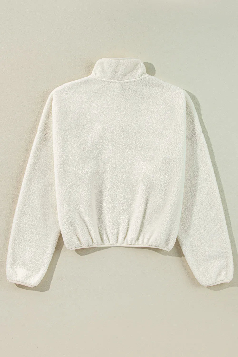 Sherpa Half Snap Long Sleeve Jacket-Bella Boutique Collective
