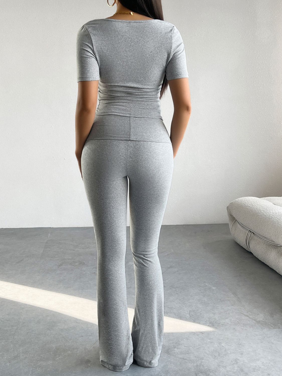 Devine Short Sleeve Top and Pants Set-Bella Boutique Collective