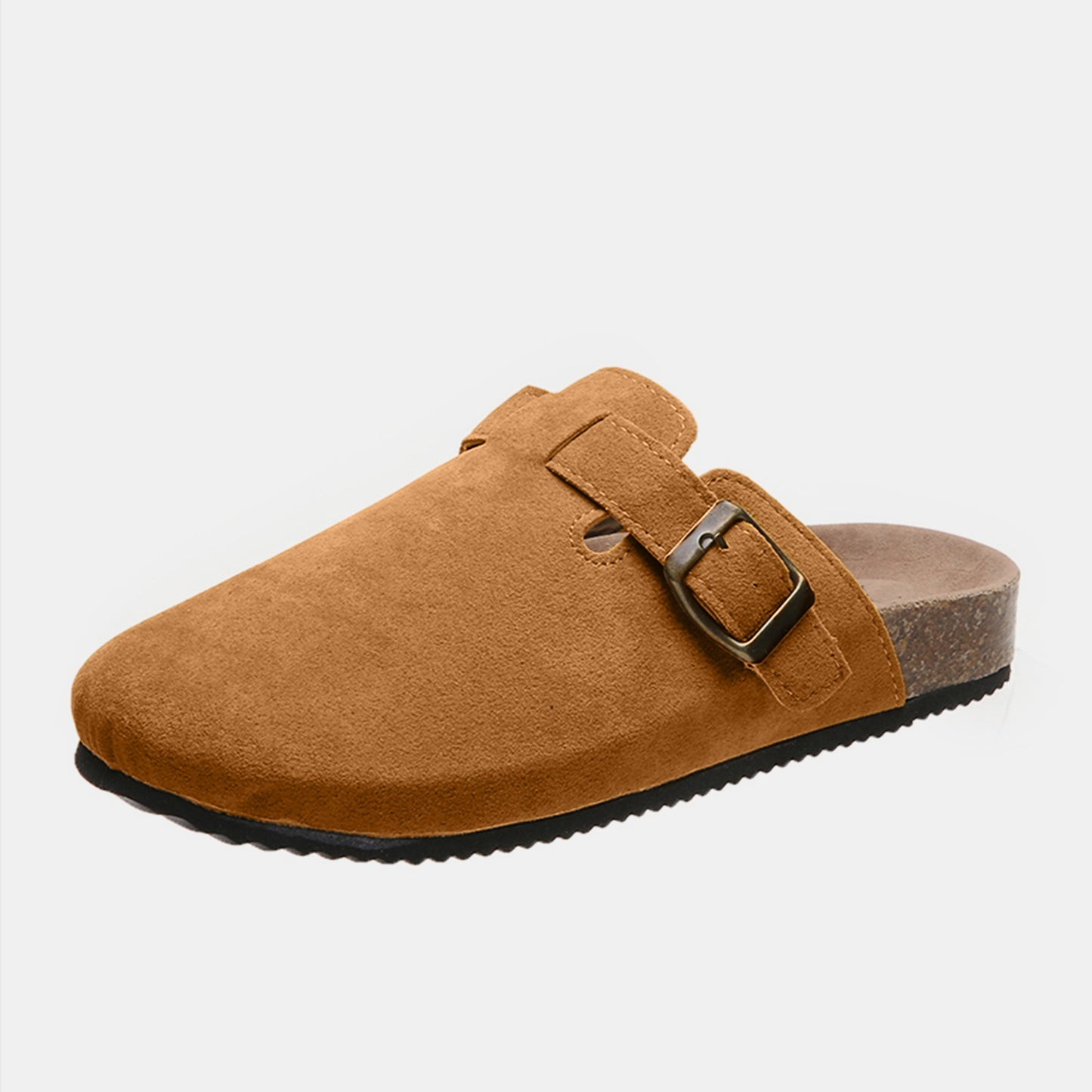 Suede Closed Toe Buckle Slide-Bella Boutique Collective