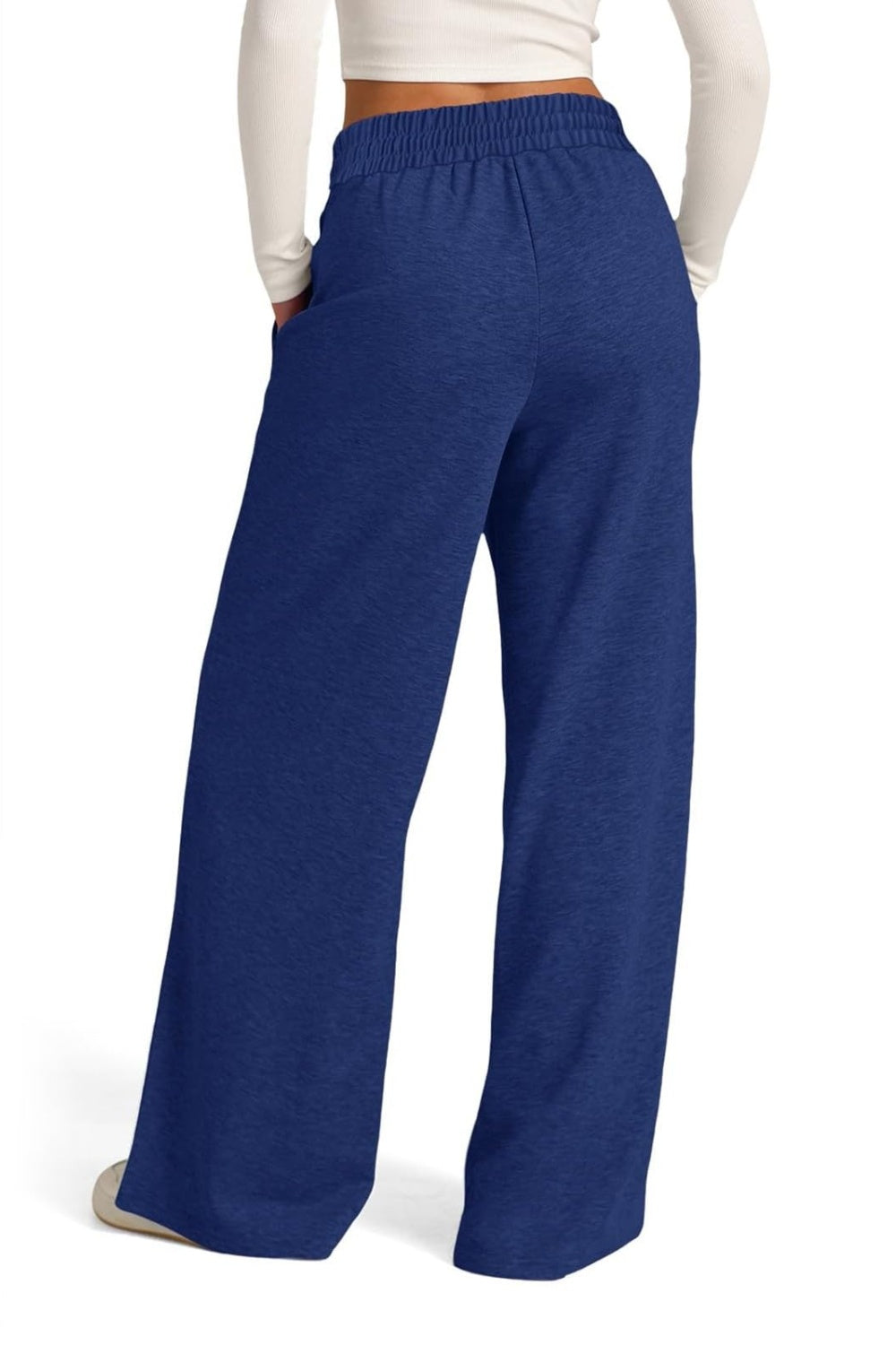 Drawstring Elastic Waist Wide Leg Pants-Bella Boutique Collective