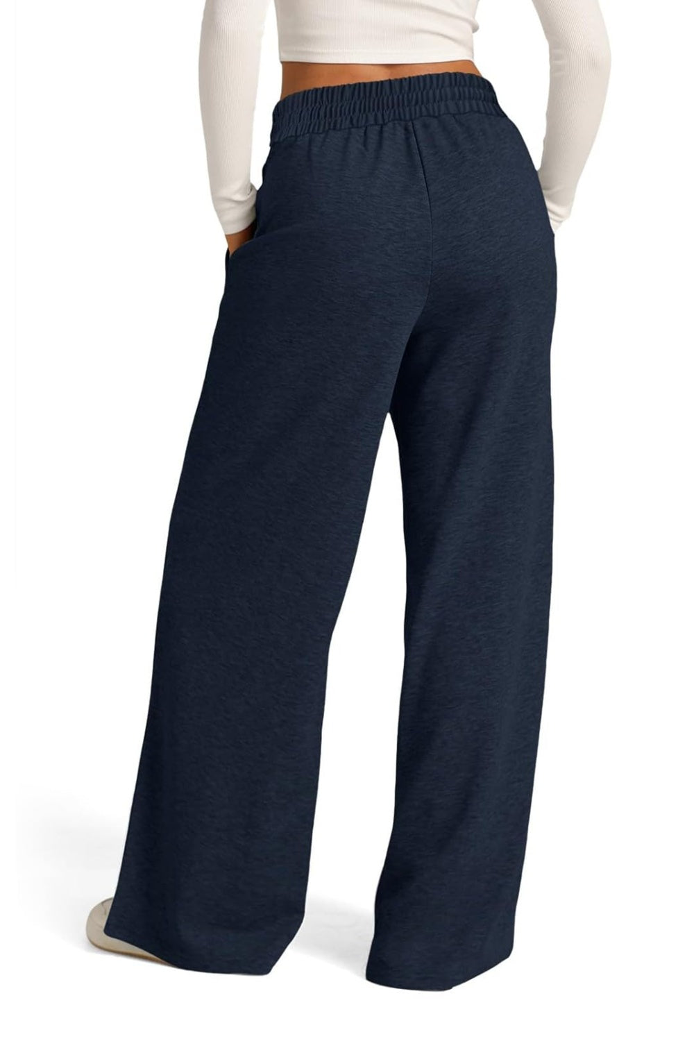 Drawstring Elastic Waist Wide Leg Pants-Bella Boutique Collective