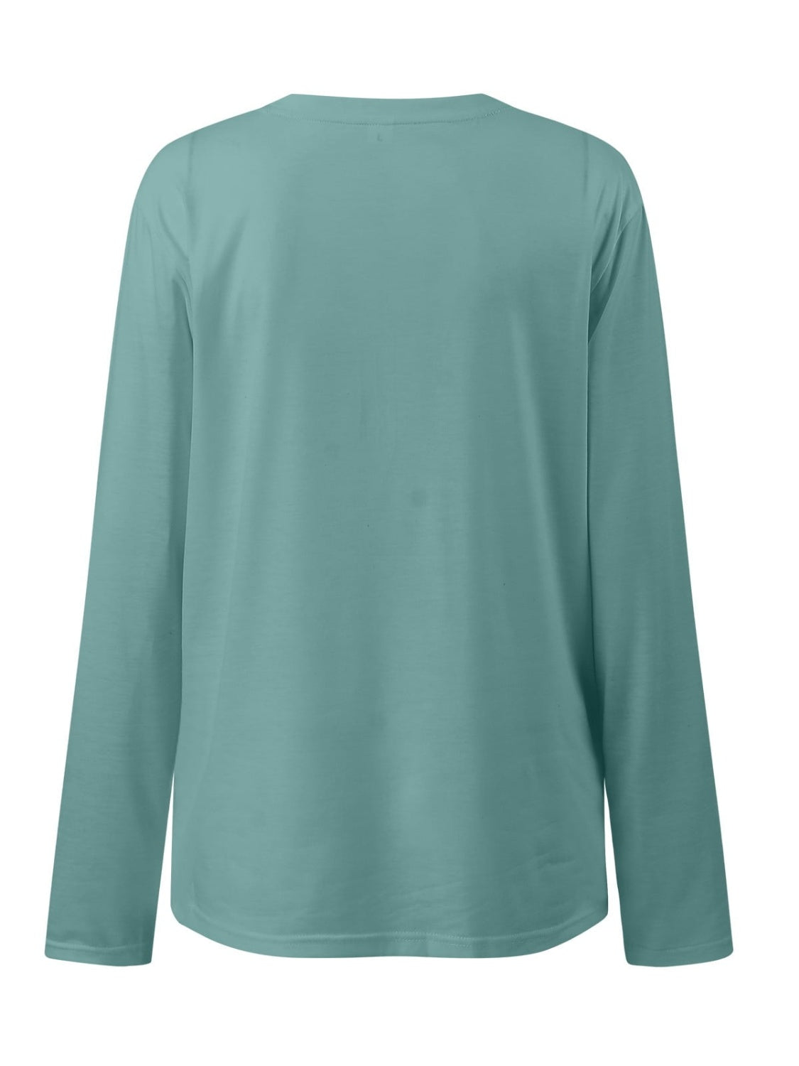 Ruched Round Neck Long Sleeve T-Shirt-Bella Boutique Collective