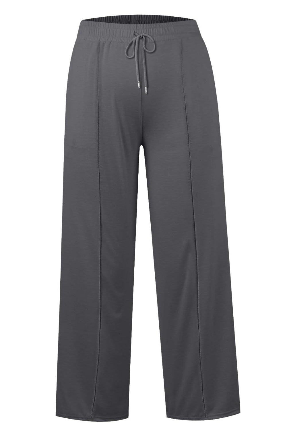 Drawstring Elastic Waist Wide Leg Pants-Bella Boutique Collective