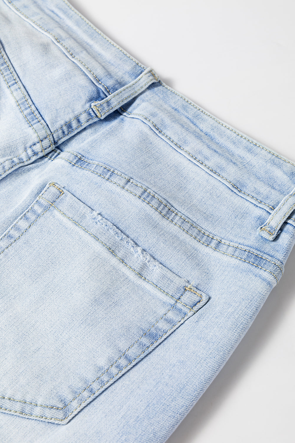 DEAR-LOVER Beau Blue Vintage Light Wash Distressed Flare Jeans-Bella Boutique Collective