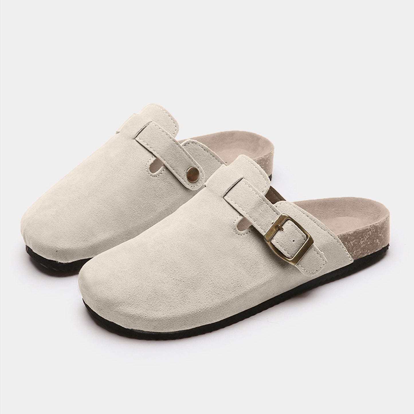 Suede Closed Toe Buckle Slide-Bella Boutique Collective