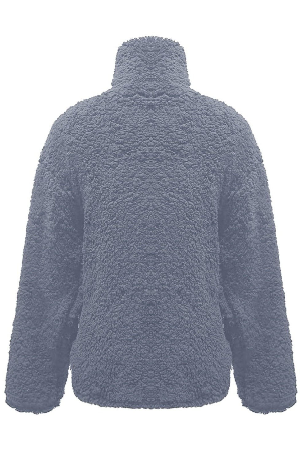 Fuzzy Turtleneck Long Sleeve Sweatshirt-Bella Boutique Collective