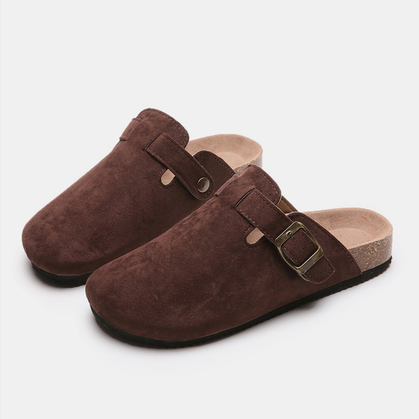 Suede Closed Toe Buckle Slide-Bella Boutique Collective