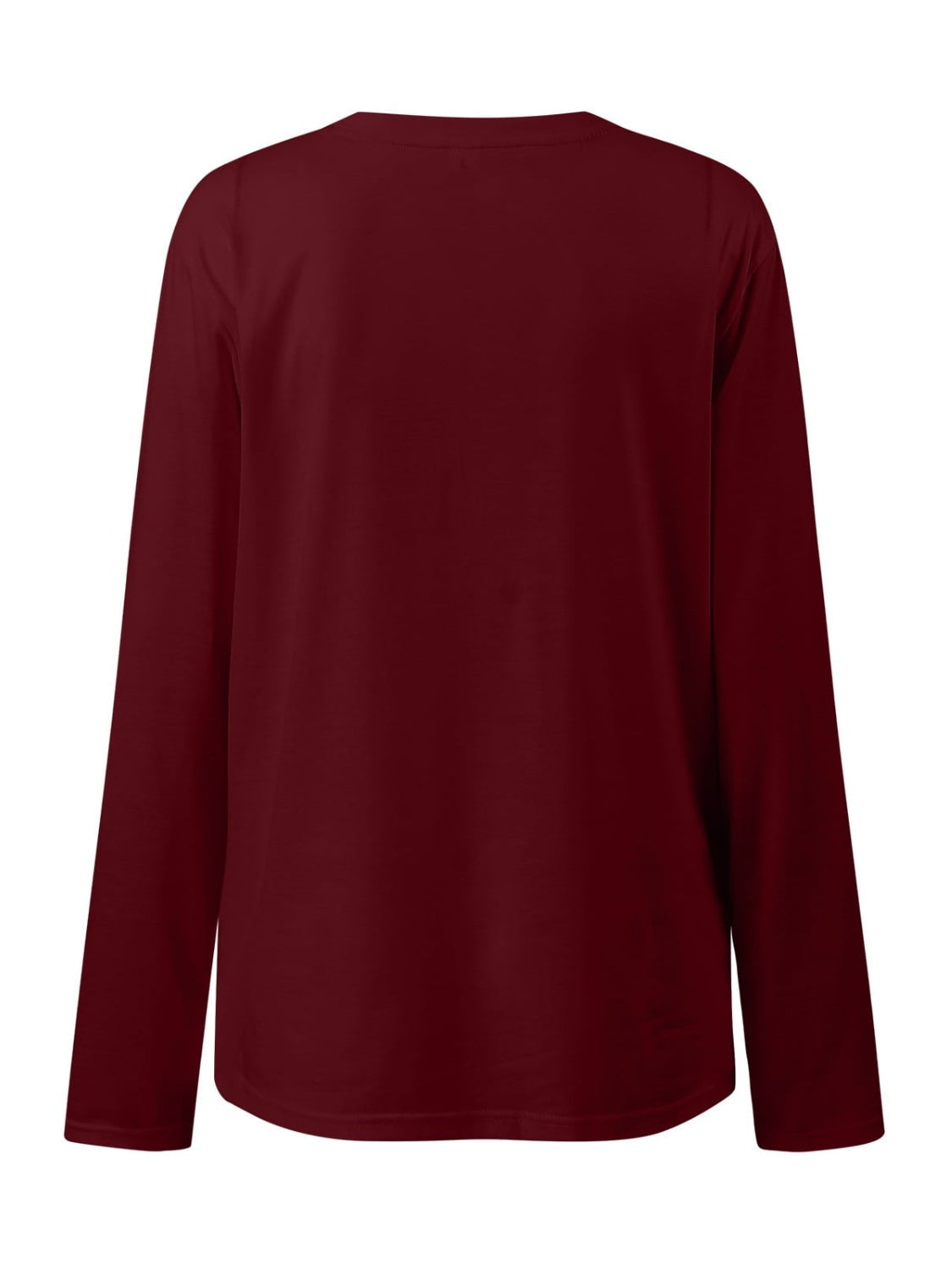 Ruched Round Neck Long Sleeve T-Shirt-Bella Boutique Collective