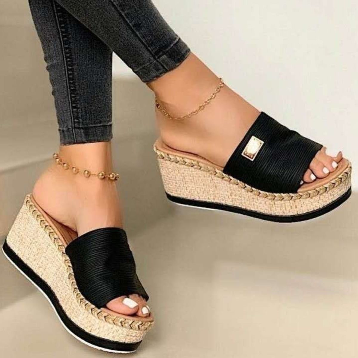 PU Leather Open Toe Sandals-Bella Boutique Collective