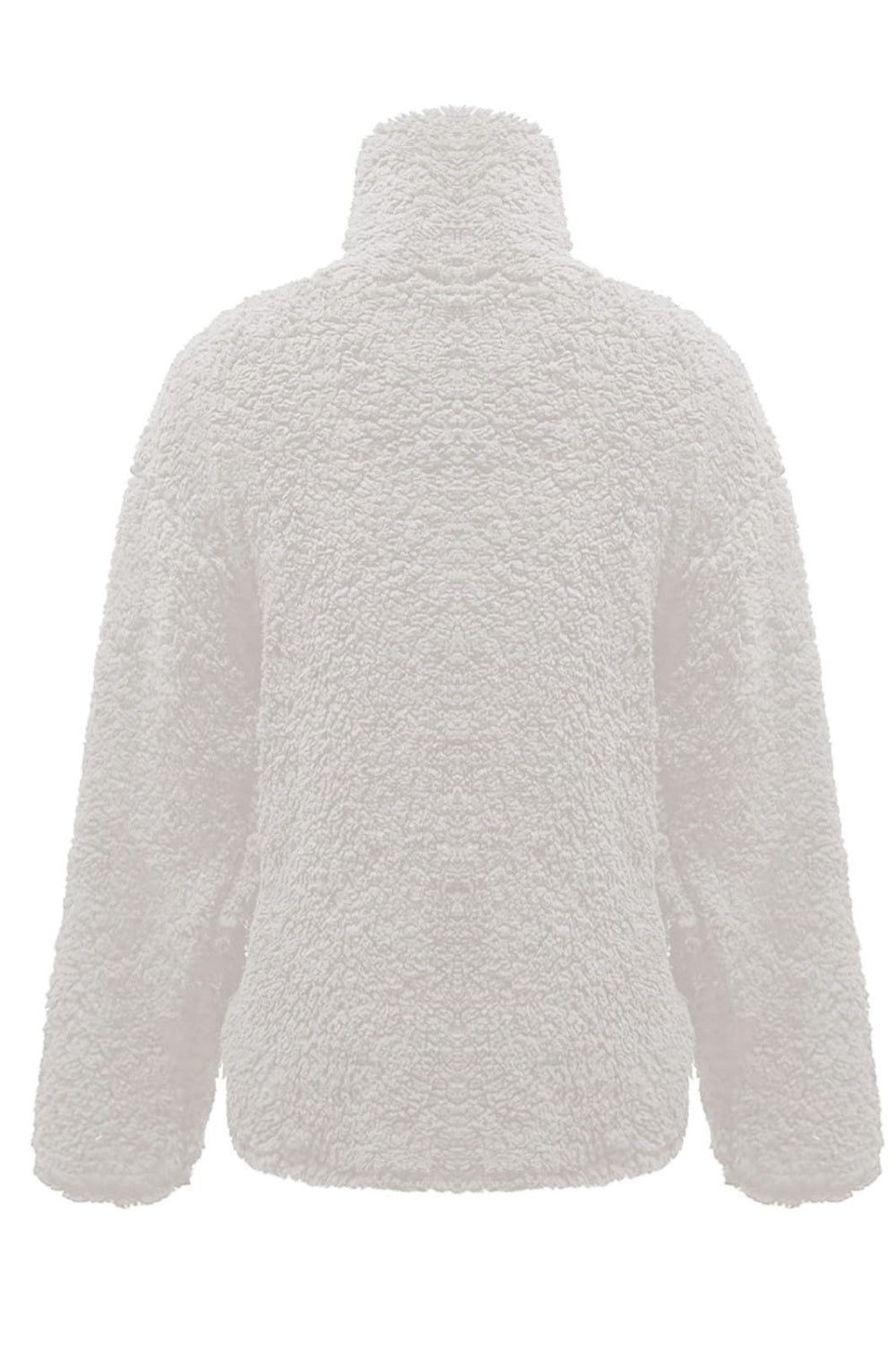 Fuzzy Turtleneck Long Sleeve Sweatshirt-Bella Boutique Collective