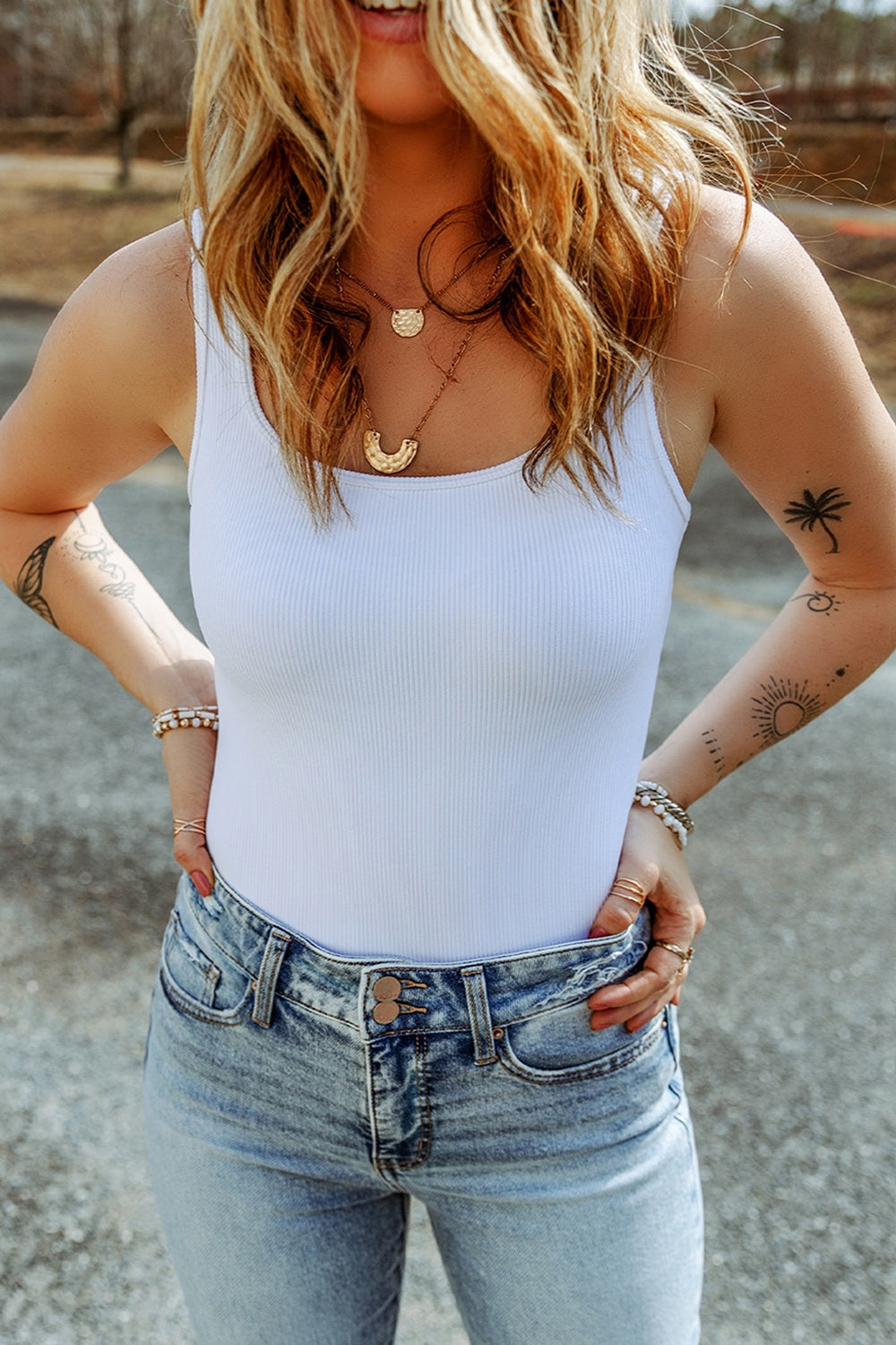 Scoop Neck Sleeveless Bodysuit-Bella Boutique Collective