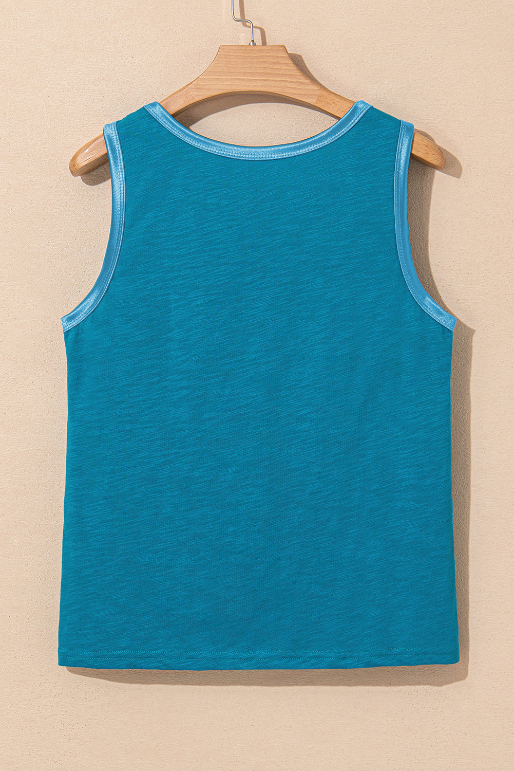 Peacock Blue Scoop Neck Tank Top-Bella Boutique Collective