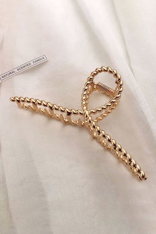 Gold Twist Large Alloy Hair Clip-Bella Boutique Collective