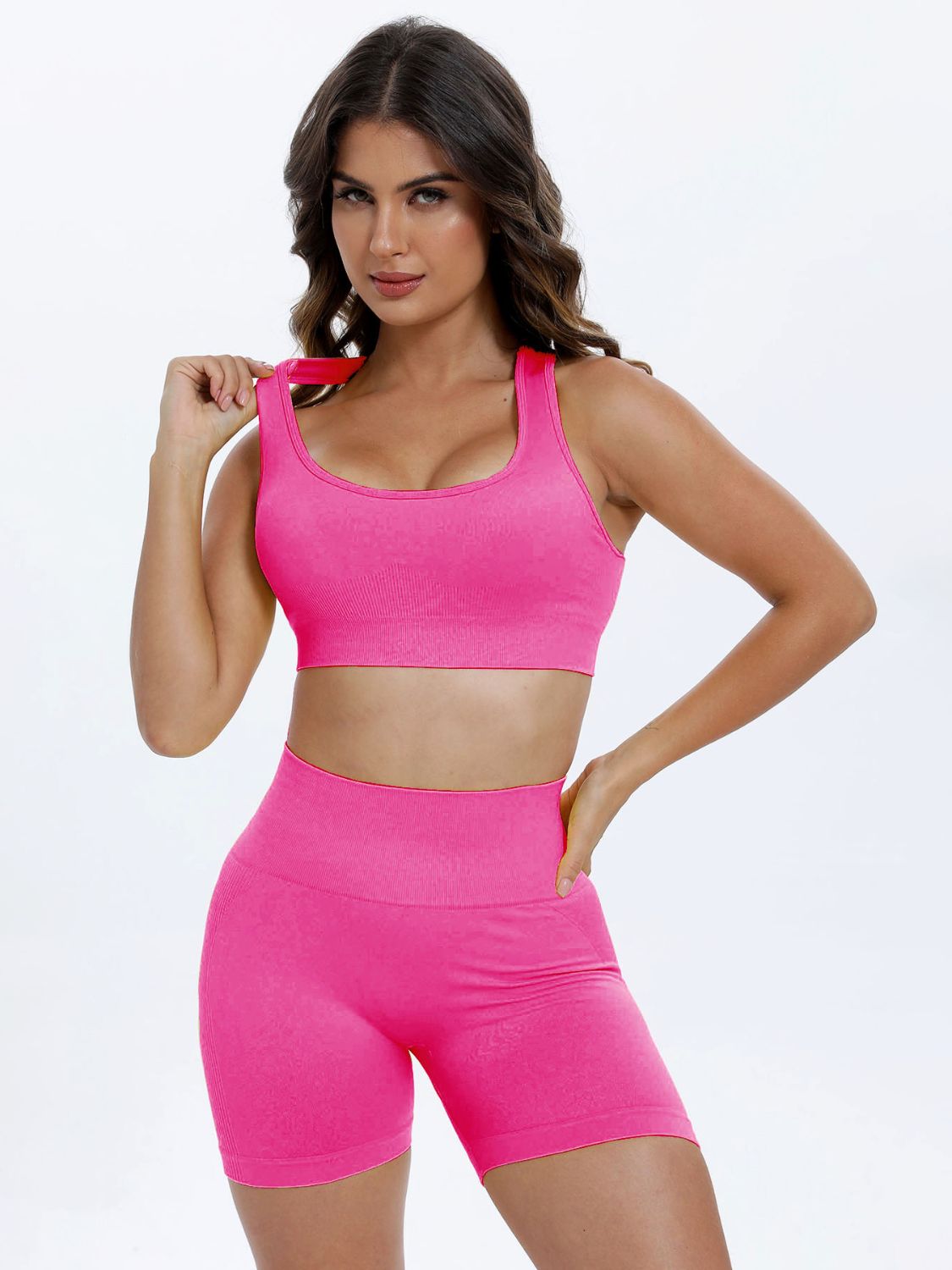 Scoop Neck Wide Strap Top and Shorts Active Set-Bella Boutique Collective