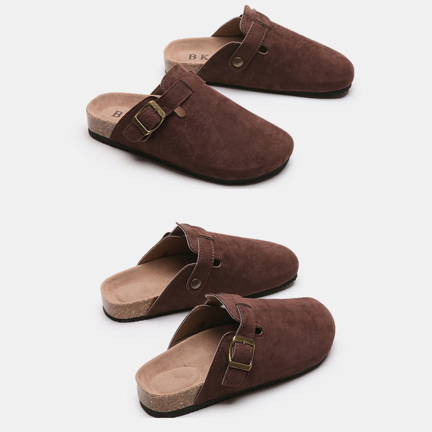 Suede Closed Toe Buckle Slide-Bella Boutique Collective