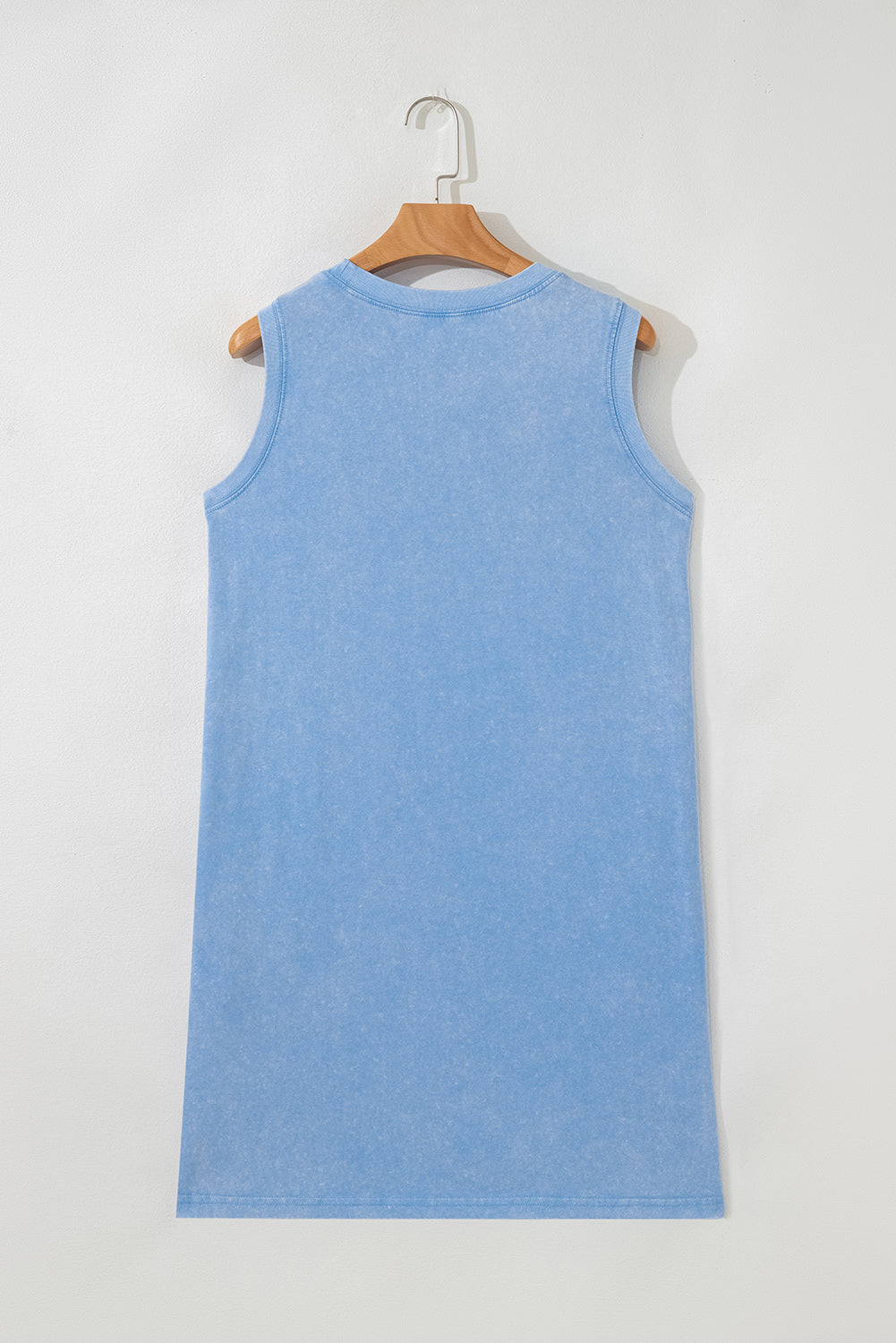 Beau Blue Mineral Wash Tank Mini Dress with Pockets-Bella Boutique Collective