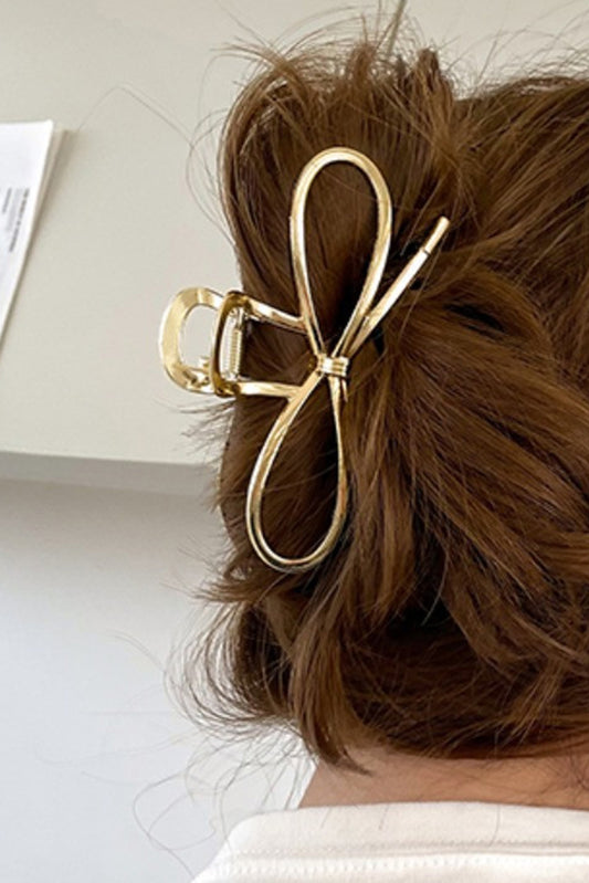 Gold Bowknot Shape Claw Clip-Bella Boutique Collective