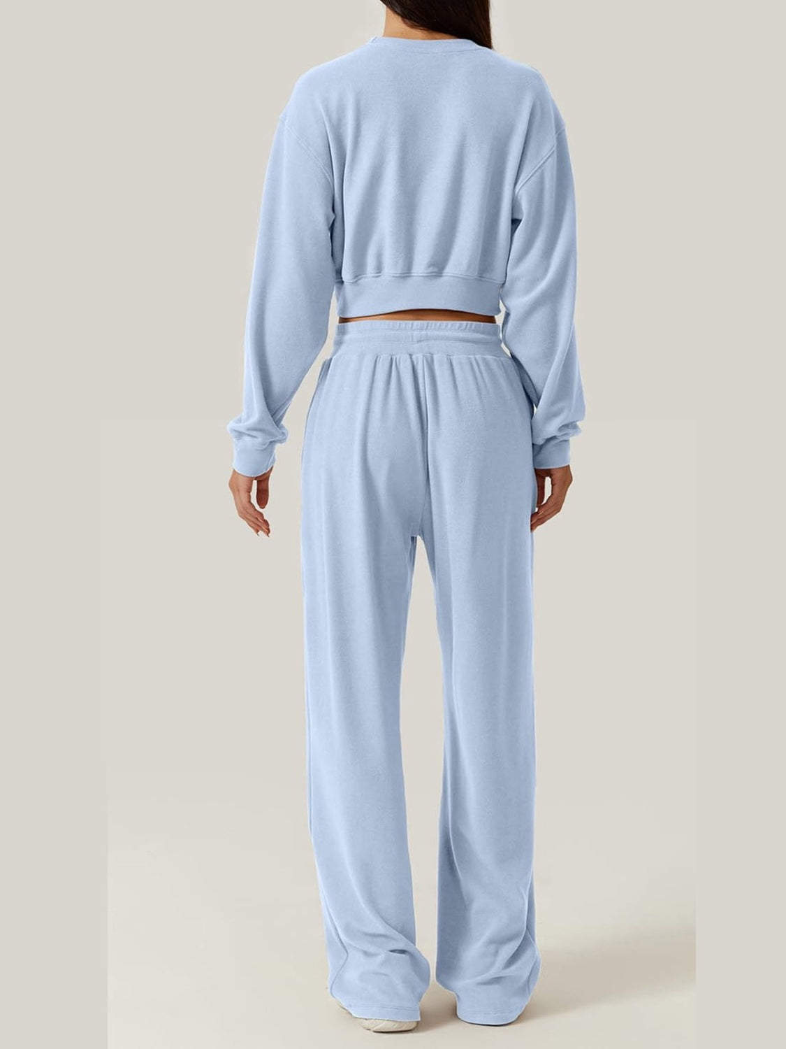 Crisscross Round Neck Top and Drawstring Pants Set-Bella Boutique Collective