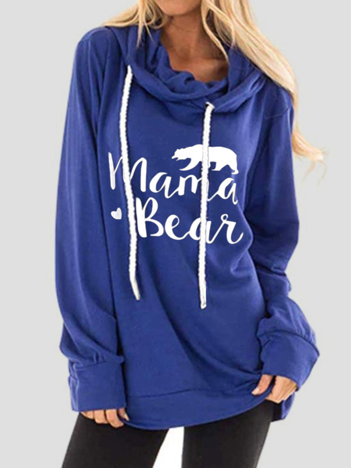 Drawstring Letter Graphic Long Sleeve Hoodie-Bella Boutique Collective