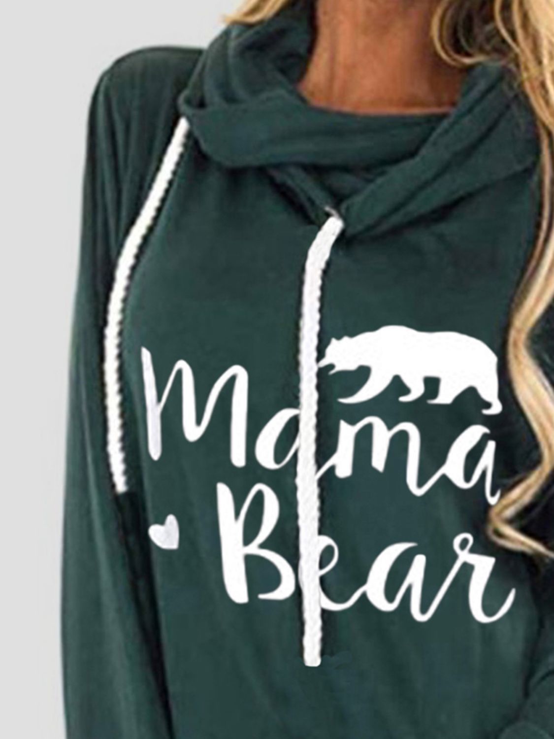 Drawstring Letter Graphic Long Sleeve Hoodie-Bella Boutique Collective