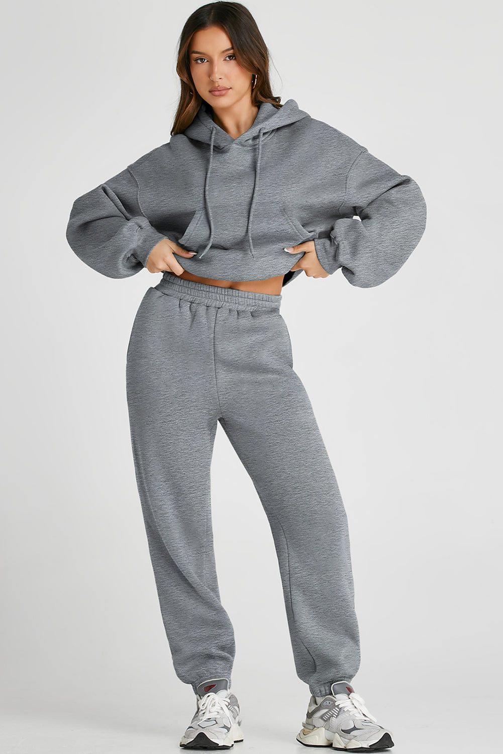 Dropped Shoulder Hooded Top and Pants Active Set-Bella Boutique Collective