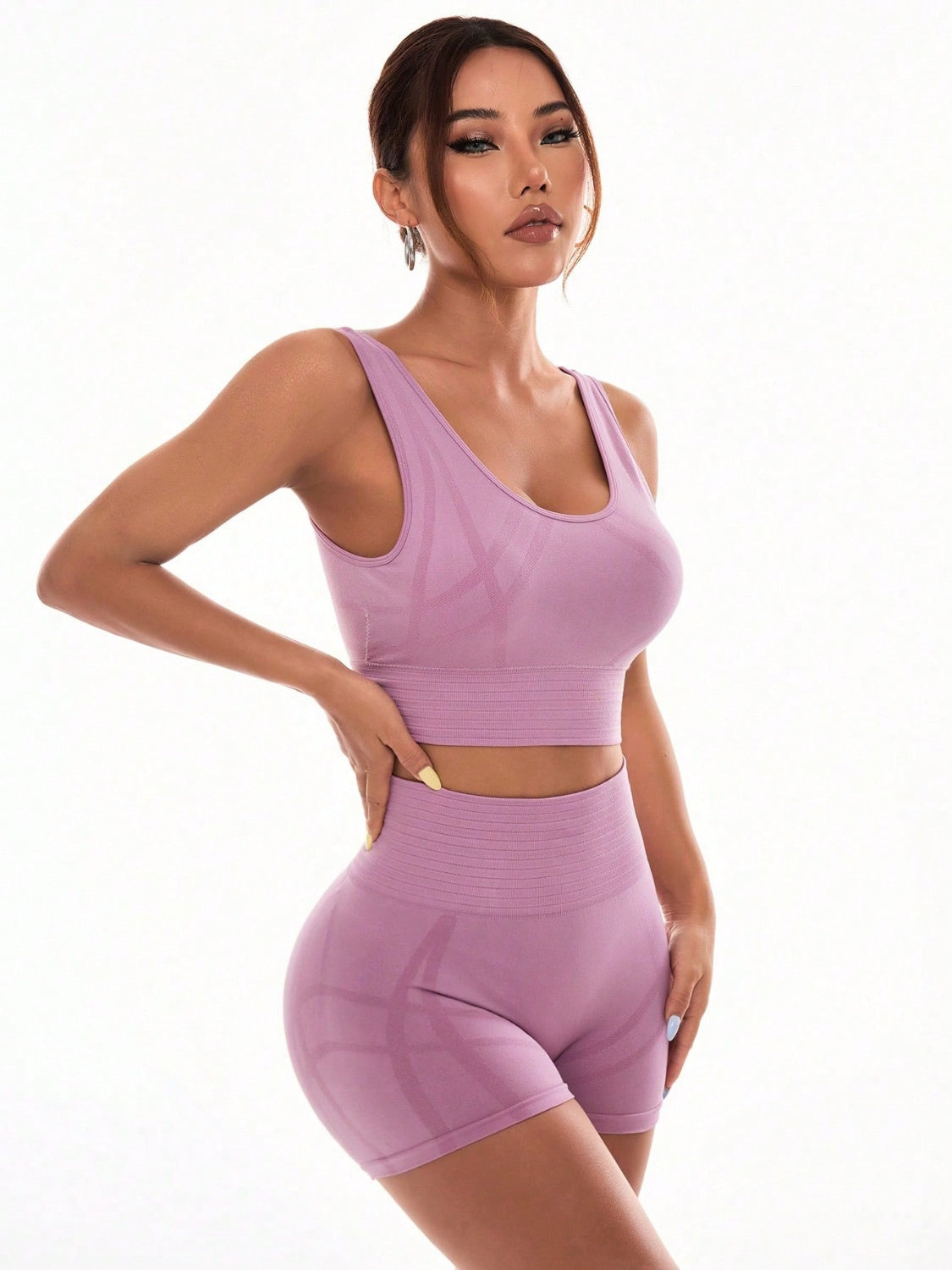 Scoop Neck Wide Strap Top and Shorts Active Set-Bella Boutique Collective