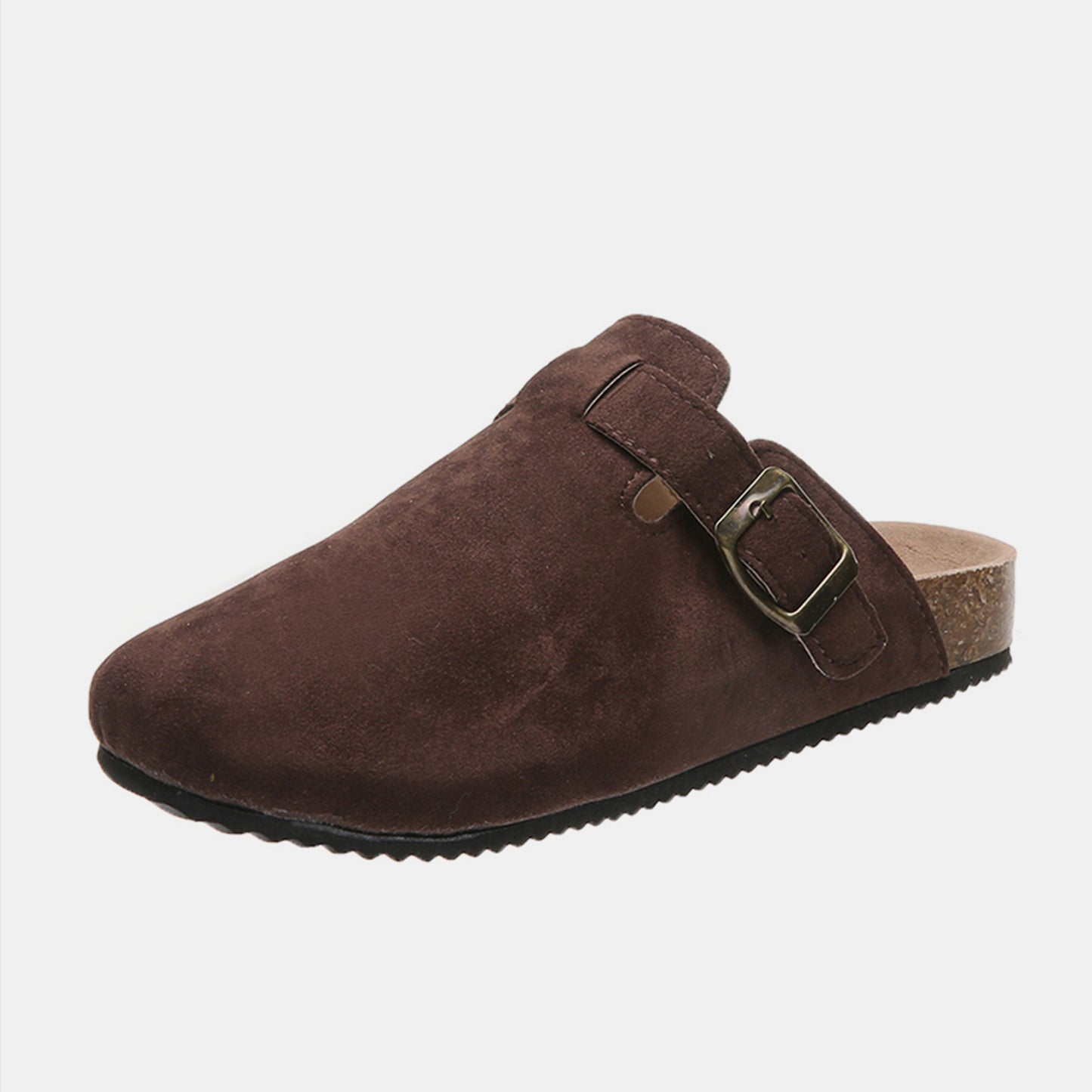 Suede Closed Toe Buckle Slide-Bella Boutique Collective