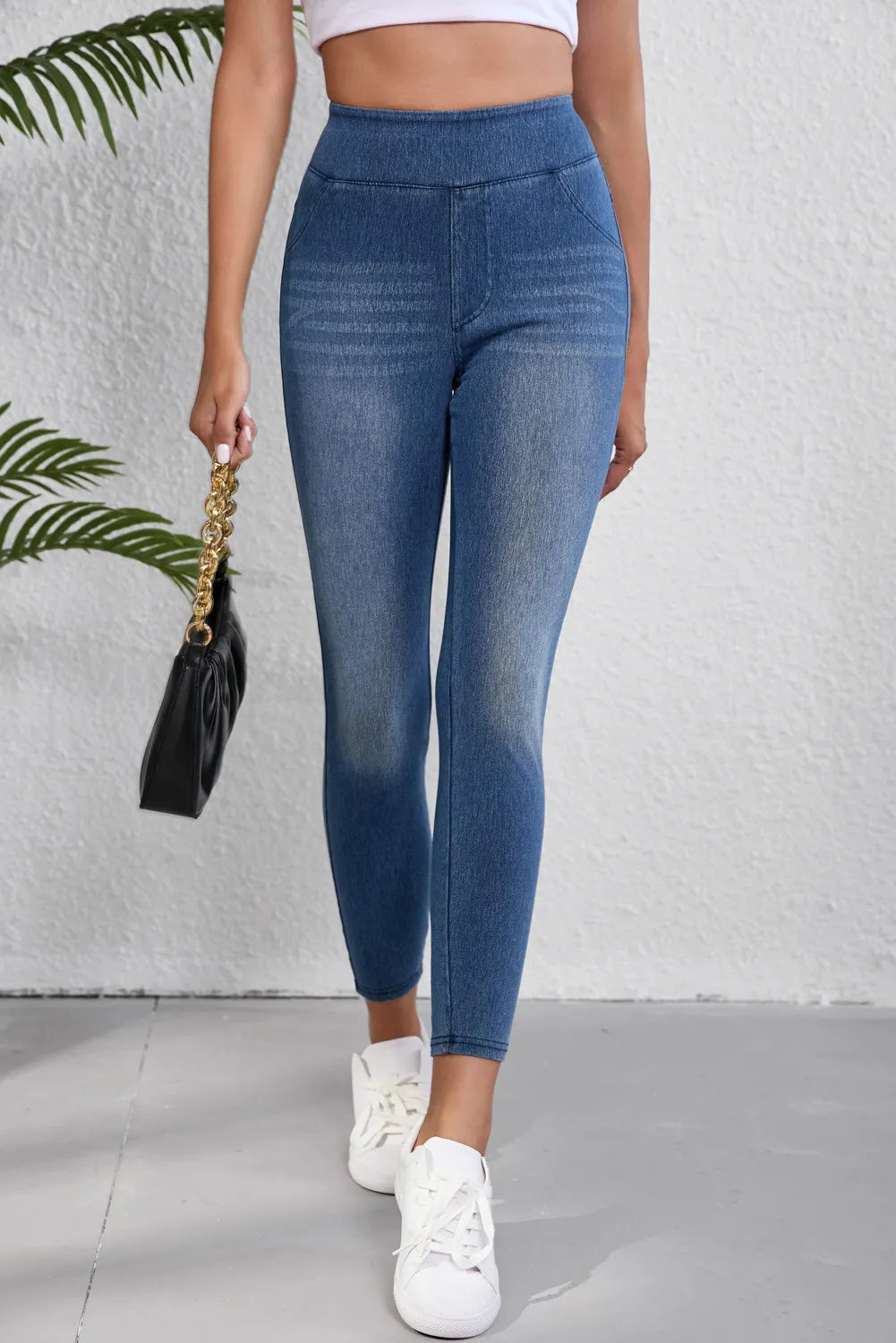 High Waist Skinny Jeans-Bella Boutique Collective