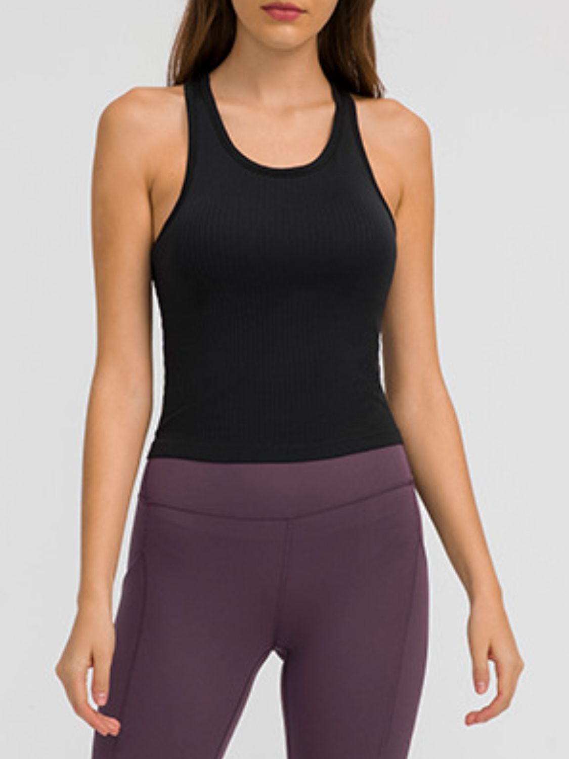 Millennia Round Neck Racerback Active Tank-Bella Boutique Collective