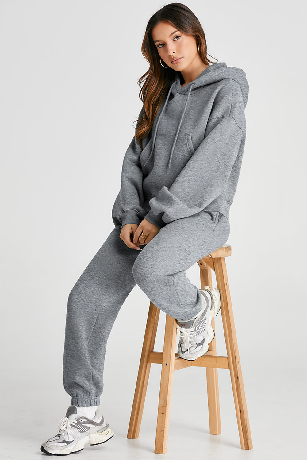 Dropped Shoulder Hooded Top and Pants Active Set-Bella Boutique Collective